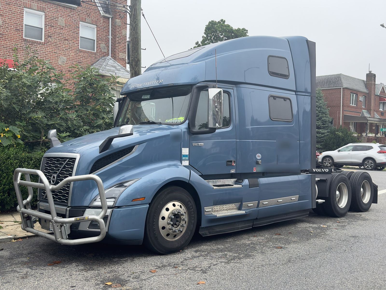 Volvo VNL 860 sleeper truck parked for inspection